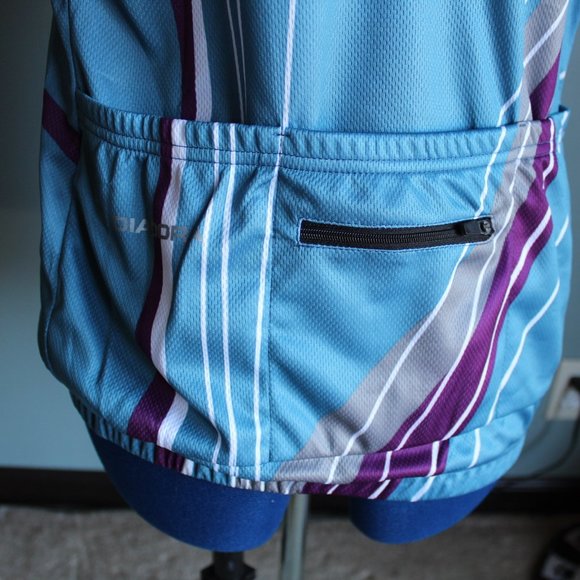 Floral Polyester Cycling Top ~L~ - Picture 6 of 10